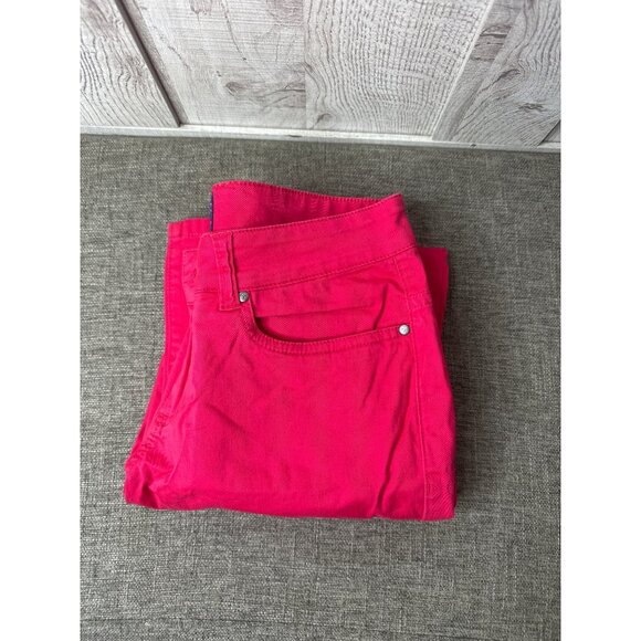 Jockey Women Hot Pink Pants Size 0 Cotton Stretch Slim Fit Summer Beach Cruise - Picture 3 of 7